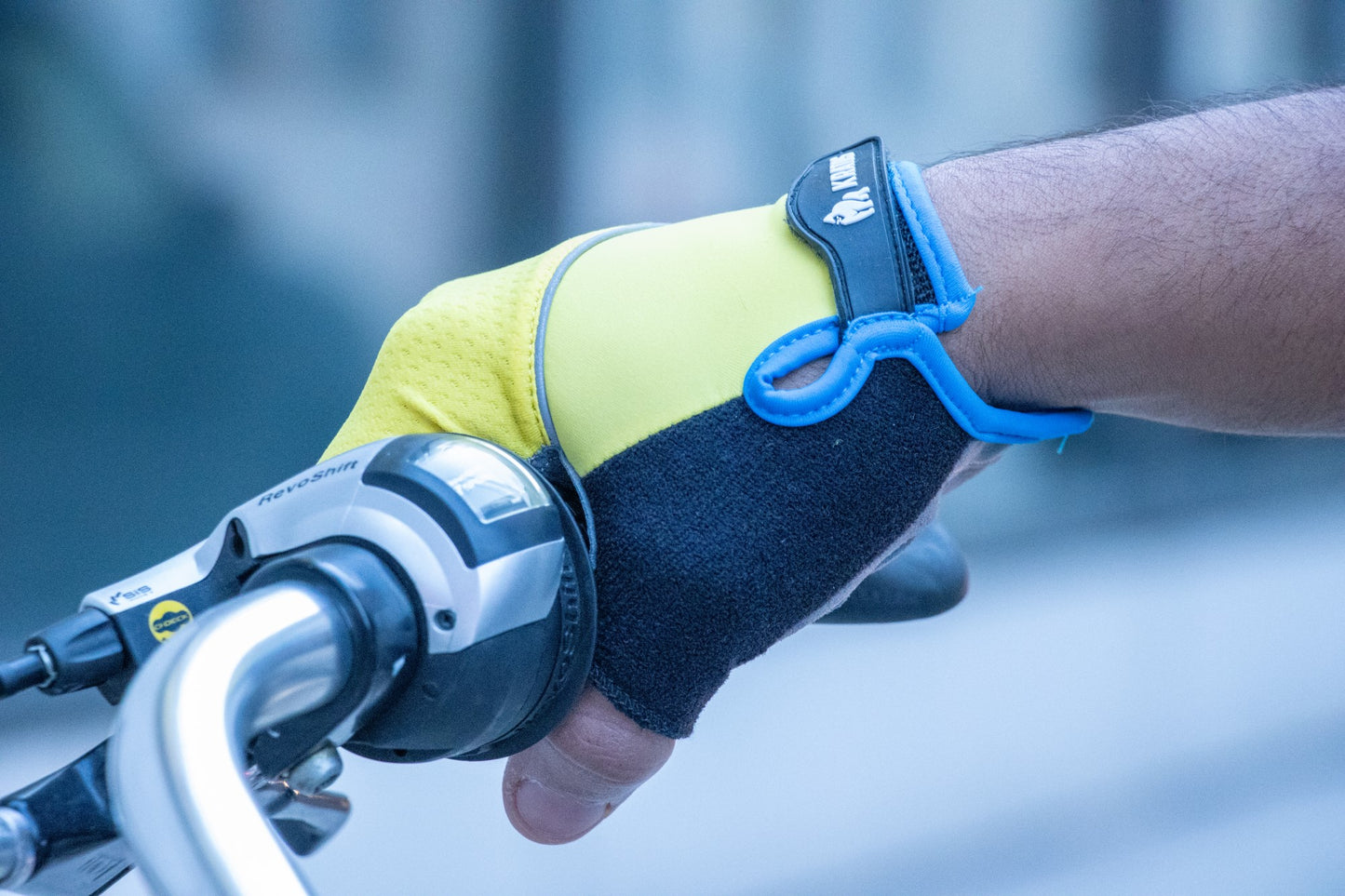 Half Finger Cycling Gloves Anti-slip Breathable Yellow