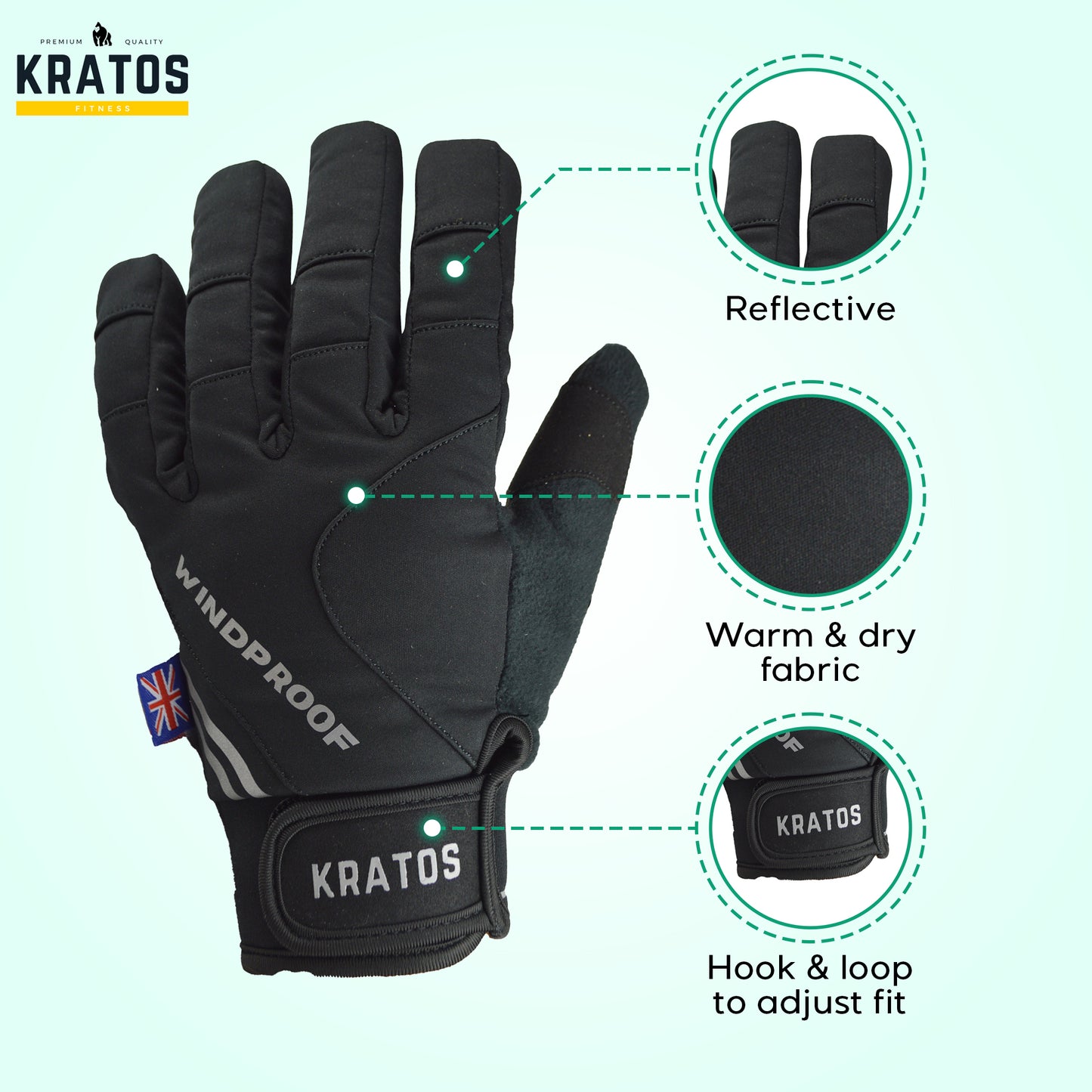 Winter Thermal Gloves Touch Screen Warm Gloves Waterproof Anti Slip Padded Cold Weather Gloves Driving Cycling Hiking MTB for Men & Women Black