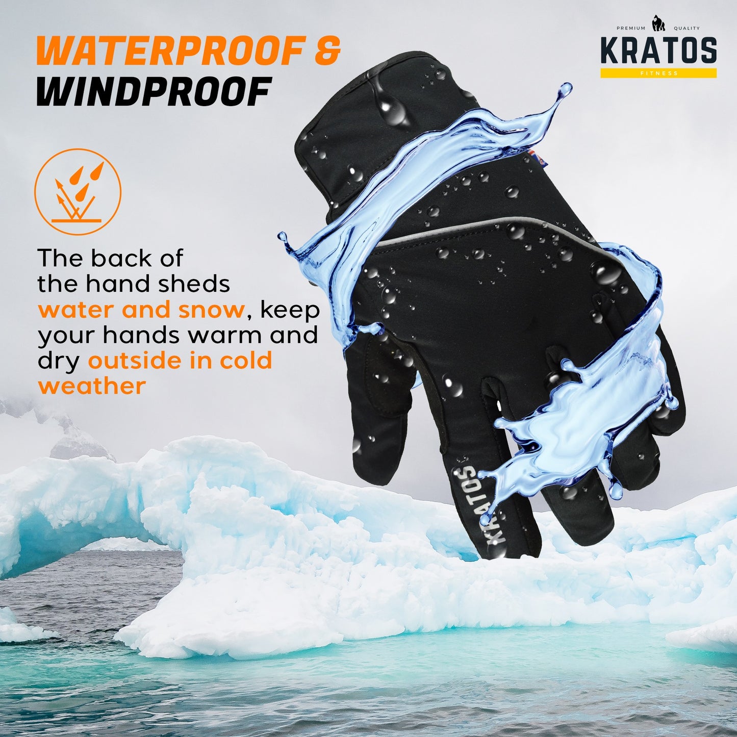 Winter Windproof Cycling Gloves Warm Anti Slip Padded Touchscreen Thermal Cold Weather Cycling Hiking MTB for Men & Women