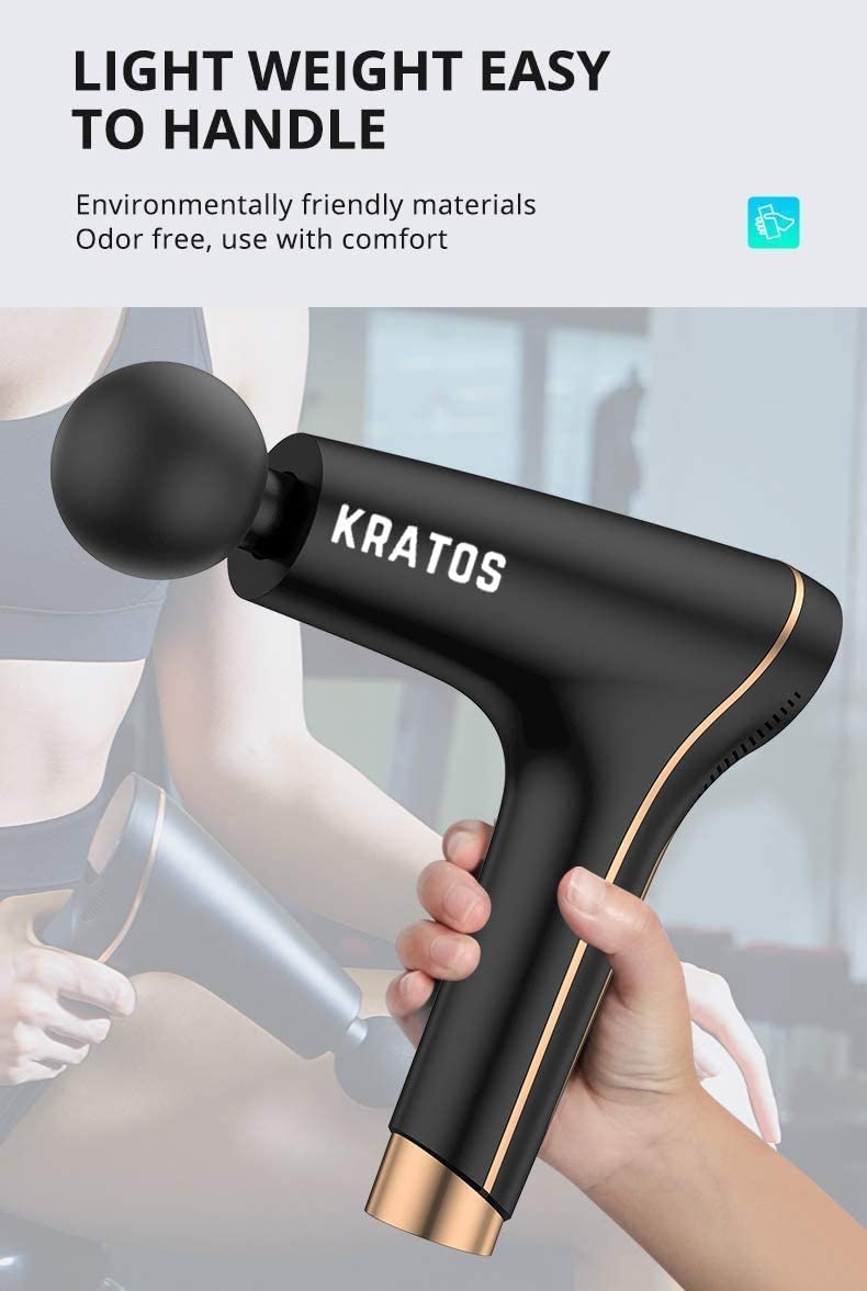 Kratos Hand Held Massage gun - gold and black - Kratoss.com