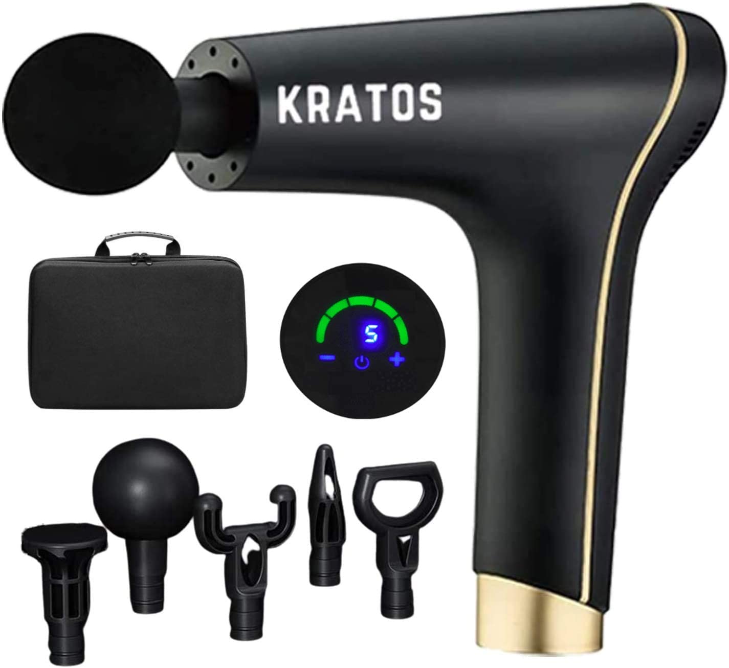 Kratos Hand Held Massage gun - gold and black - Kratoss.com