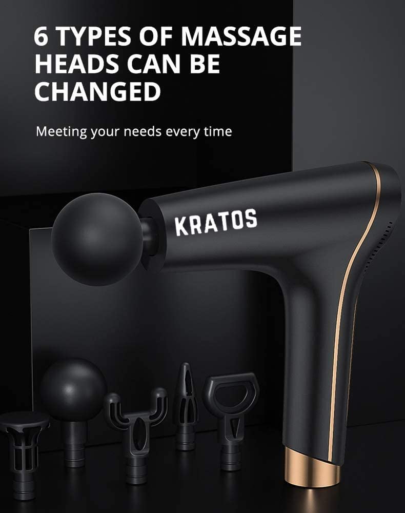 Kratos Hand Held Massage gun - gold and black - Kratoss.com