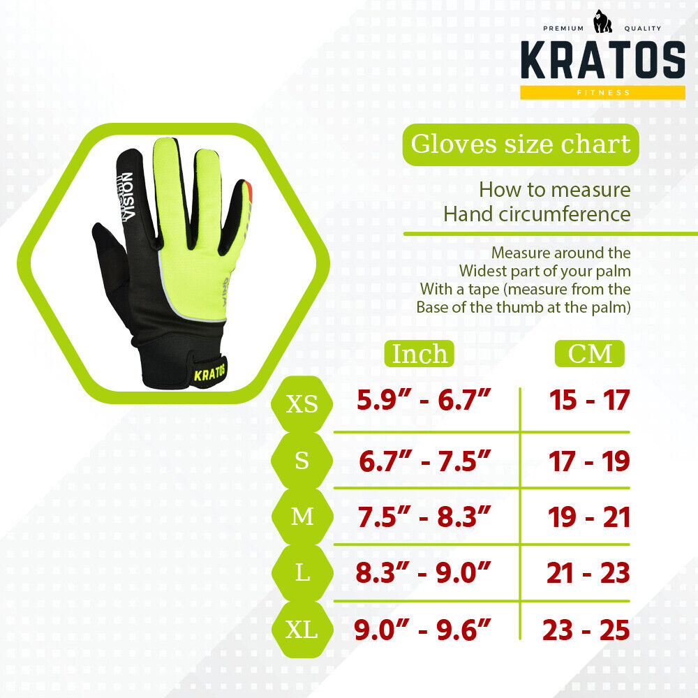 Kratos Cycling Gloves Full Finger Gel Gloves Touch screen MTB BMX Bike Riding