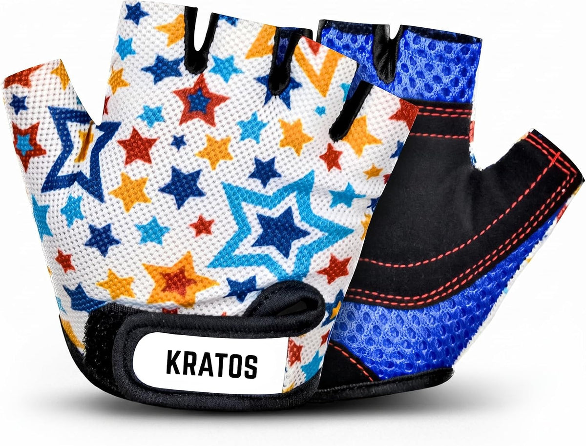 Kratos Kids Cycling Gloves – Anti-Slip Full-Finger Bike Gloves for Boys & Girls