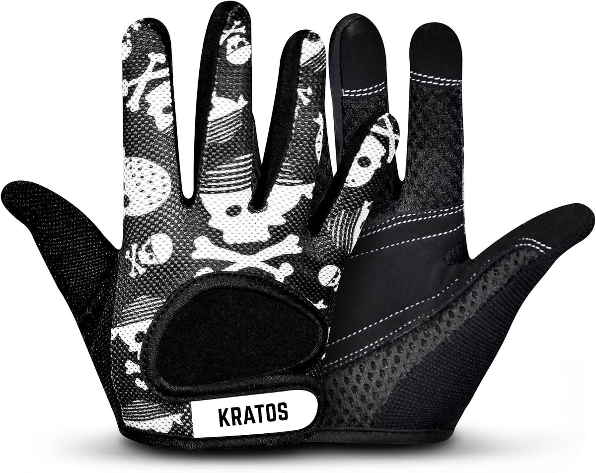 Kratos Kids Cycling Gloves – Anti-Slip Full-Finger Bike Gloves for Boys & Girls