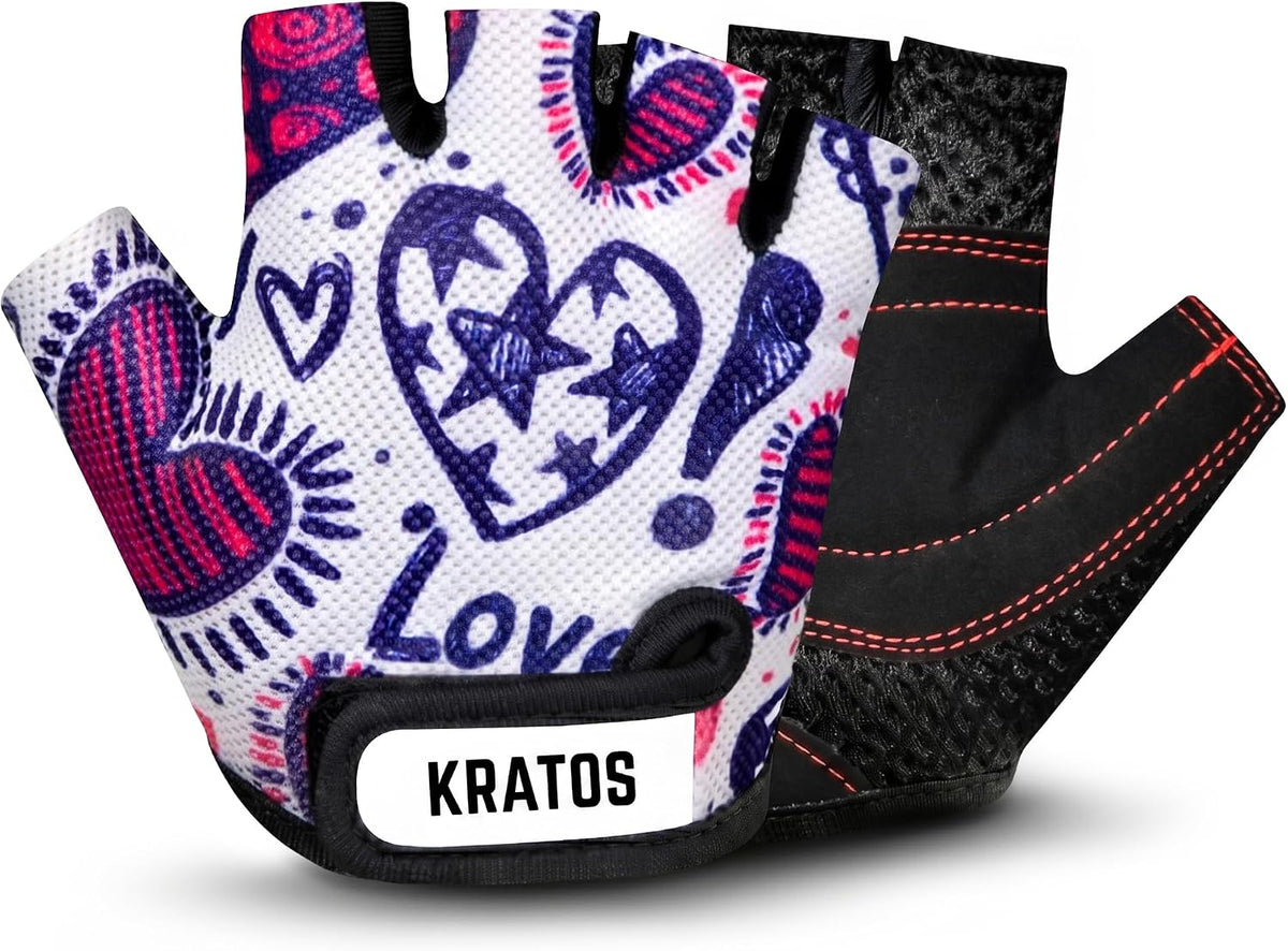 Kratos Kids Cycling Gloves – Anti-Slip Full-Finger Bike Gloves for Boys & Girls