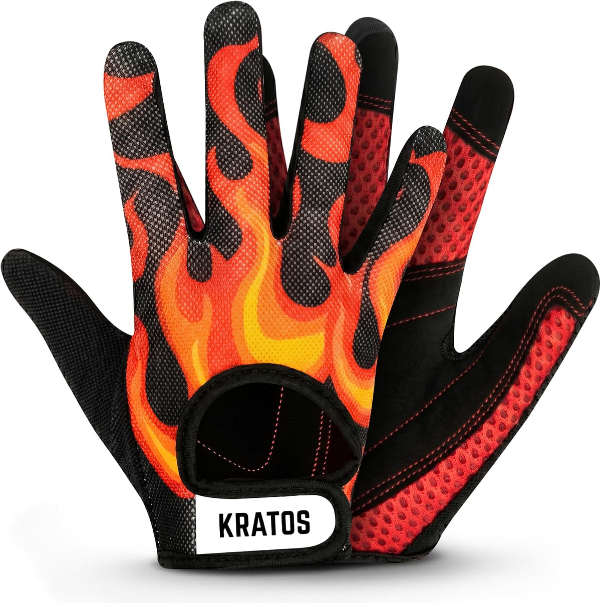 Kratos Kids Cycling Gloves – Anti-Slip Full-Finger Bike Gloves for Boys & Girls