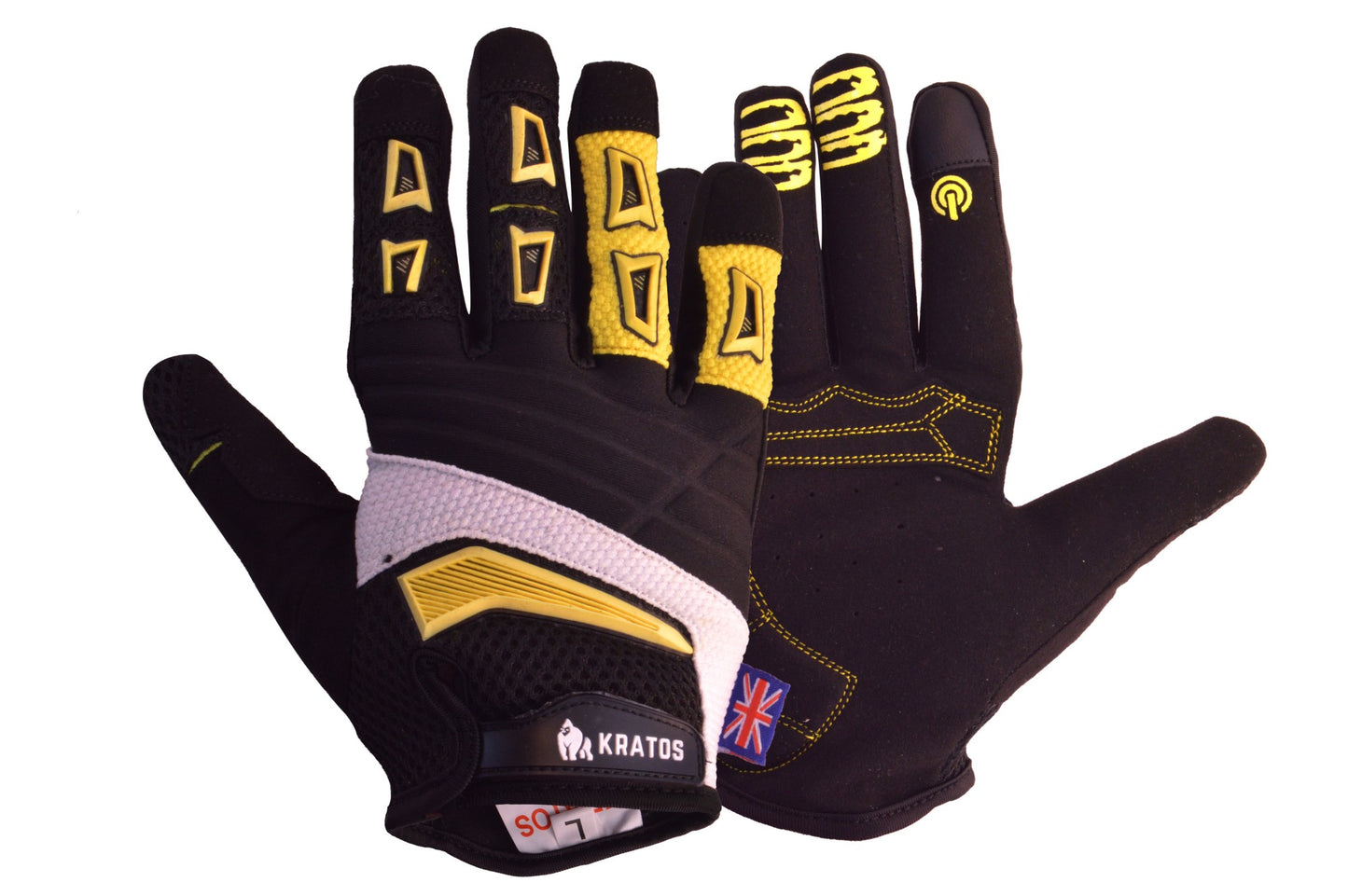 Yellow Mountain Bike Gloves for Men & Women with Knuckle Protection