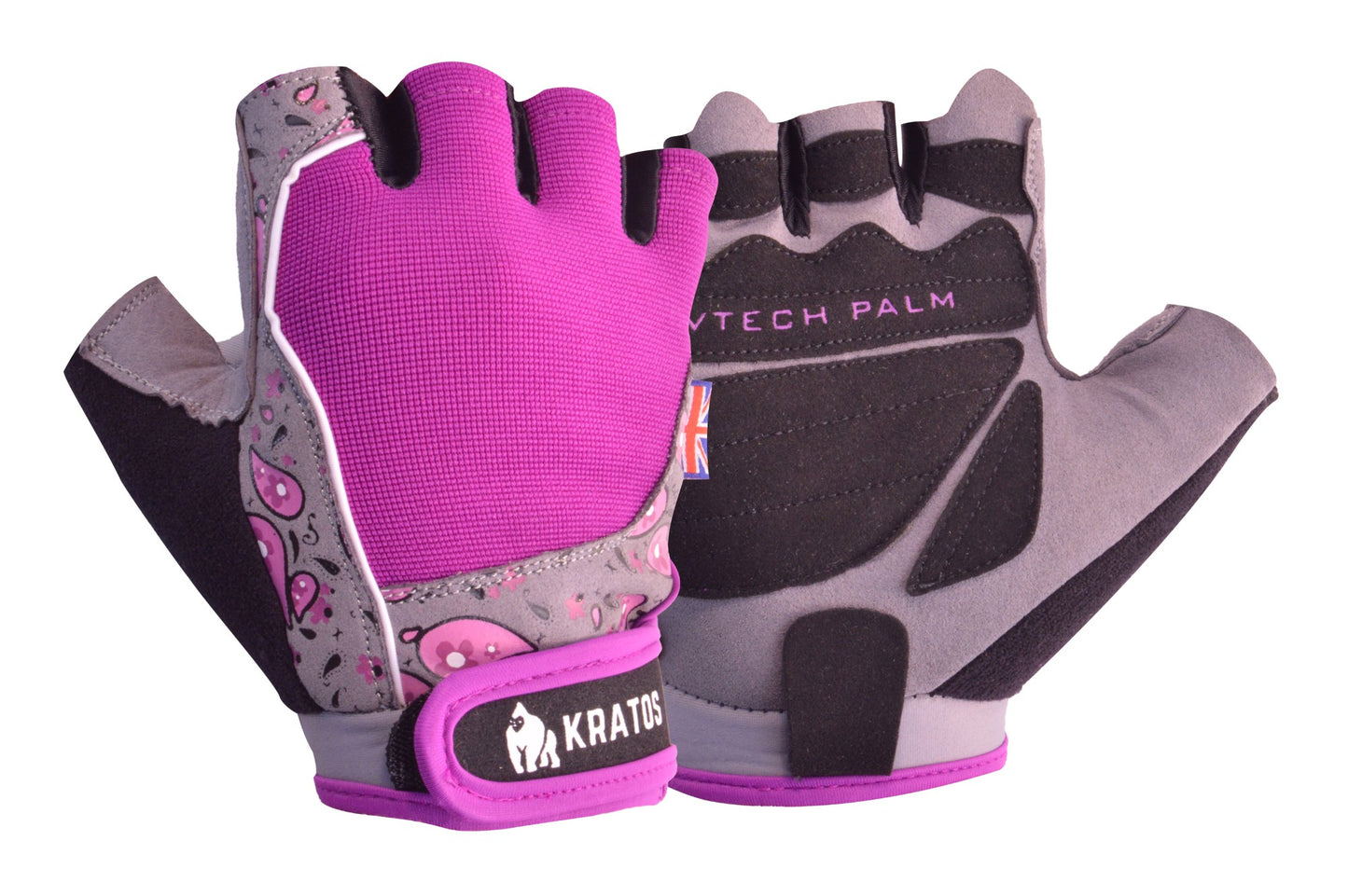 Purple Half Finger Cycling Gloves Suitable for Women