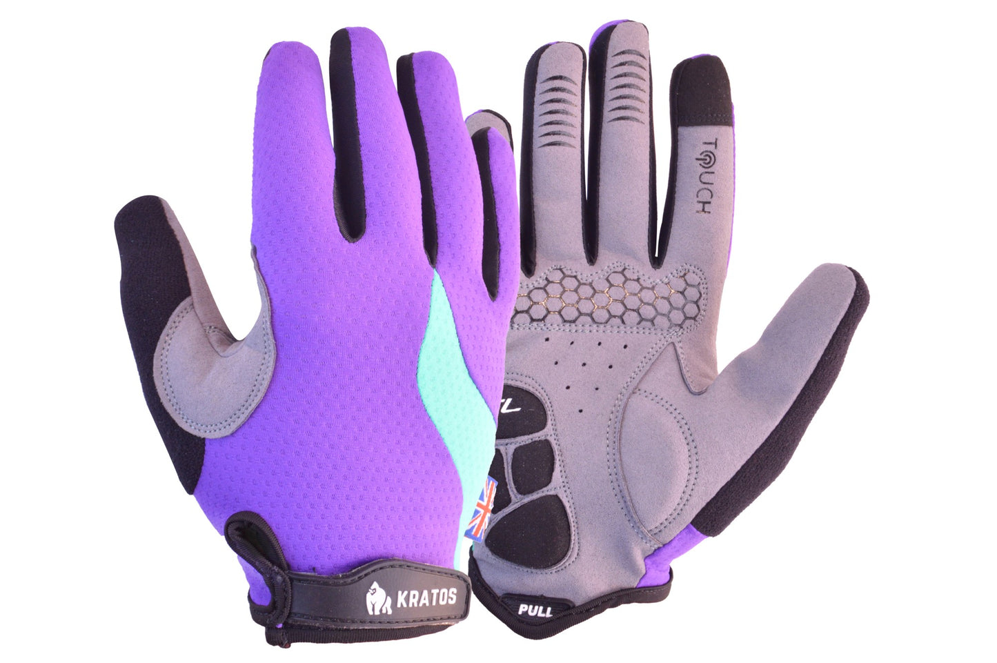 Purple Cycling/MTB Gloves Full Finger for Women or Men