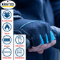 KRATOS - Blue Half Finger Workout / Cycling Gloves For Women & Men | Anti-Slip & Waterproof | Breathable Material | Half Finger Bicycle Riding Gloves | Adjustable Wrist Strap | Different Variations Available - Kratoss.com