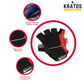 KRATOS - Cycling Half D-Palm Gloves For Women and Men | Anti-Slip & Waterproof | Breathable Material | Bicycle Riding Gloves | Comfortable and Adjustable Wrist Strap | Different Variations Available - Kratoss.com