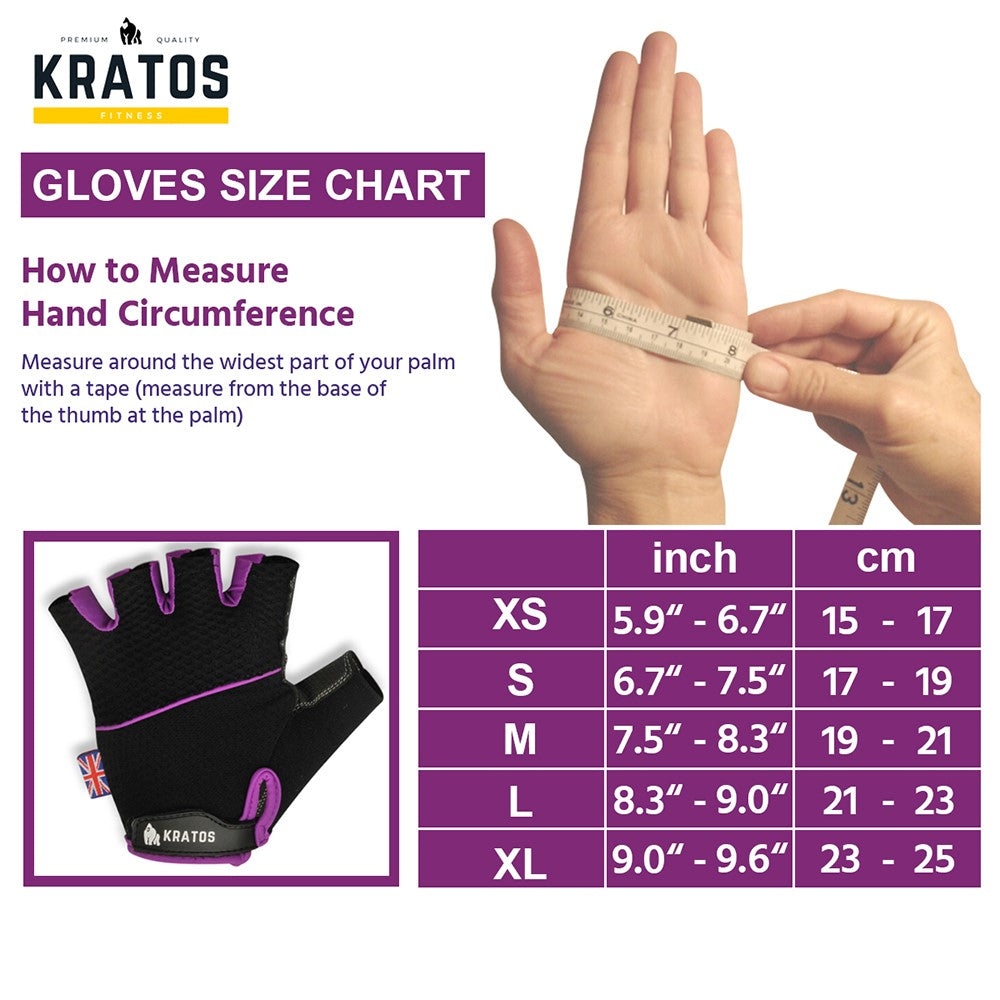 KRATOS - Purple Cycling Half Finger Gloves For Women & Men | Anti-Slip & Waterproof | Breathable Material | Half Finger Bicycle Riding Gloves | Adjustable Wrist Strap | Different Variations Available - Kratoss.com
