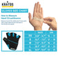 KRATOS - Blue Half Finger Workout / Cycling Gloves For Women & Men | Anti-Slip & Waterproof | Breathable Material | Half Finger Bicycle Riding Gloves | Adjustable Wrist Strap | Different Variations Available - Kratoss.com