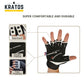 KRATOS - Gym Gloves For Men And Women | Weight Lifting Gloves | Non-Slip | Breathable and Touch-sensitive Material | Fingerless | Workout Gloves | Adjustable Wrist Starp | Different Variants Available - Kratoss.com
