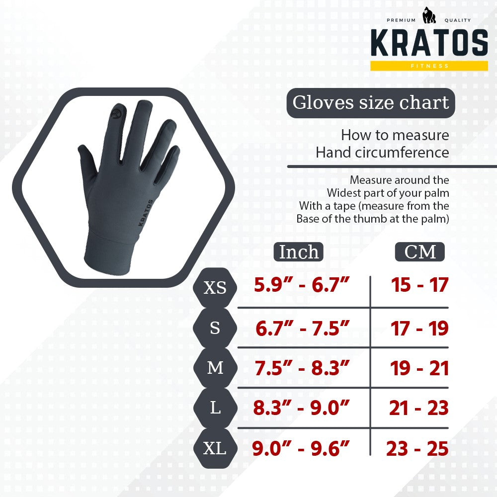 KRATOS Grey Running gloves - Kratoss.com