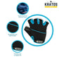 KRATOS - Blue Half Finger Workout / Cycling Gloves For Women & Men | Anti-Slip & Waterproof | Breathable Material | Half Finger Bicycle Riding Gloves | Adjustable Wrist Strap | Different Variations Available - Kratoss.com