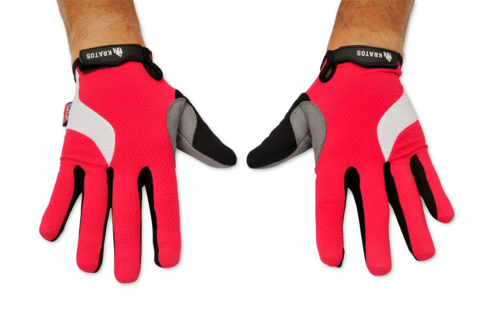 Pink Cycling Gloves Full Finger Mountain Bike Gloves Gel Padded Touchscreen MTB racing bicycle BMX for Kids Men Women - Kratoss.com