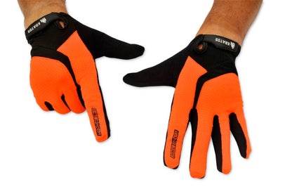 KRATOS Orange Full Finger Gloves For Women & Men | Anti-Slip | Breathable | Touchscreen - Kratoss.com