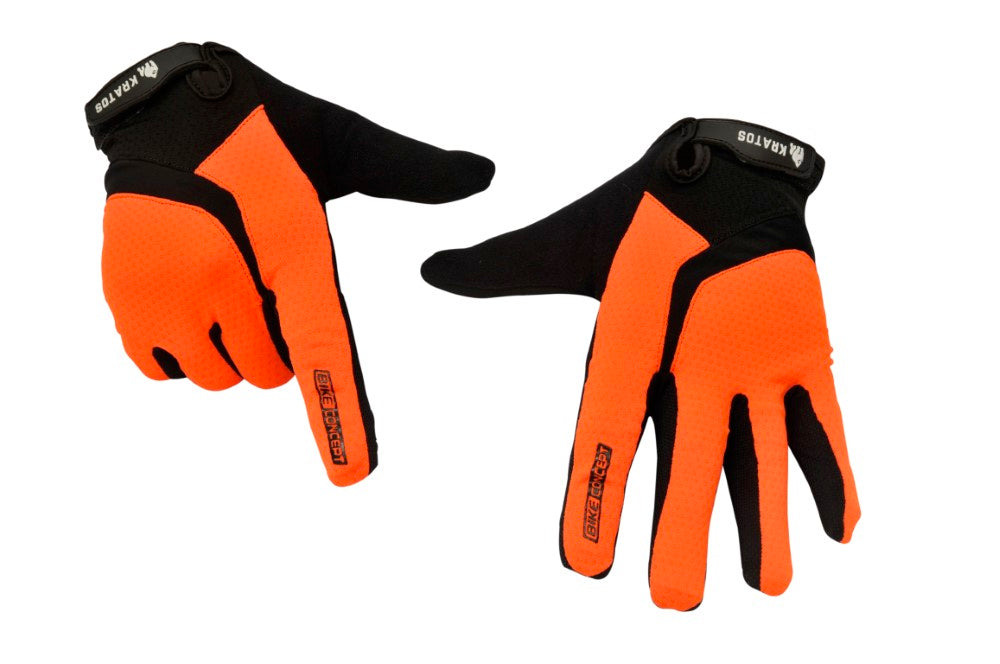 KRATOS Orange Full Finger Gloves For Women & Men | Anti-Slip | Breathable | Touchscreen - Kratoss.com