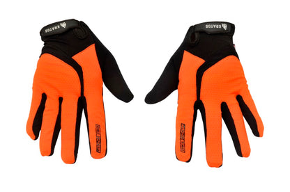 KRATOS Orange Full Finger Gloves For Women & Men | Anti-Slip | Breathable | Touchscreen - Kratoss.com