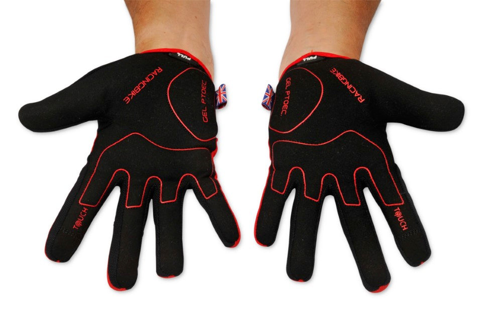 KRATOS Red Full Finger Gloves For Women & Men | Anti-Slip | Breathable | Touchscreen - Kratoss.com