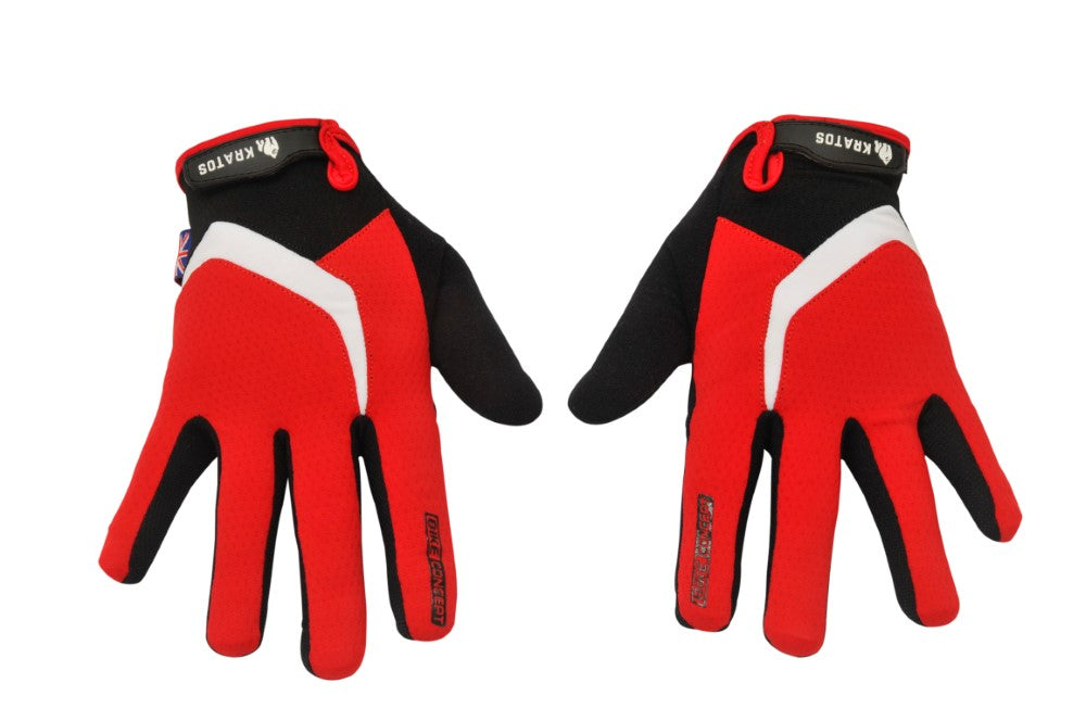 KRATOS Red Full Finger Gloves For Women & Men | Anti-Slip | Breathable | Touchscreen - Kratoss.com