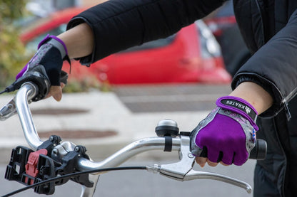 KRATOS Paisley Purple Ladies Cycle Gloves Half Fingered - Kratos Sport.com
