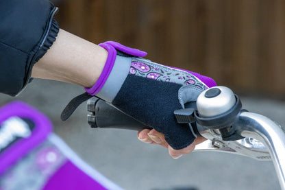 KRATOS Paisley Purple Ladies Cycle Gloves Half Fingered - Kratos Sport.com