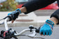 Ladies Blue/Black Cycle Paisley Gloves Half Fingered - Kratoss.com