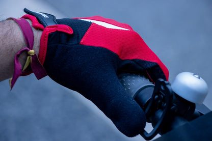 KRATOS Red Full Finger Gloves For Women & Men | Anti-Slip | Breathable | Touchscreen - Kratoss.com