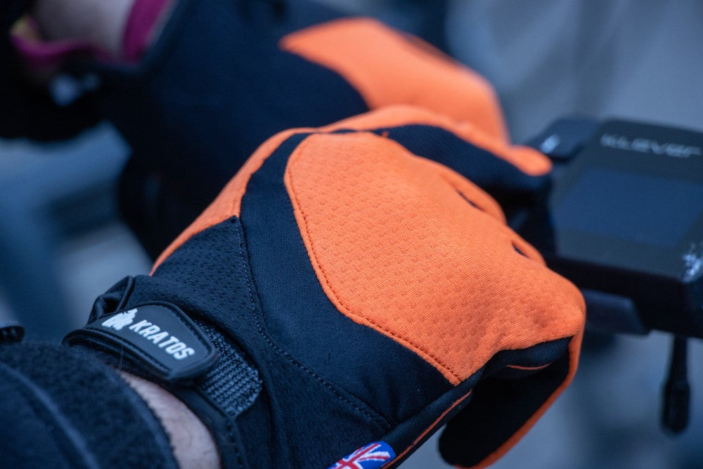 KRATOS Orange Full Finger Gloves For Women & Men | Anti-Slip | Breathable | Touchscreen - Kratoss.com